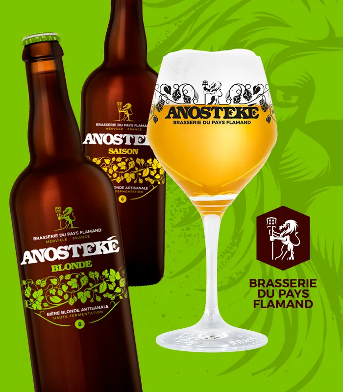 Anosteké coffret bière blonde Saison 2 verres