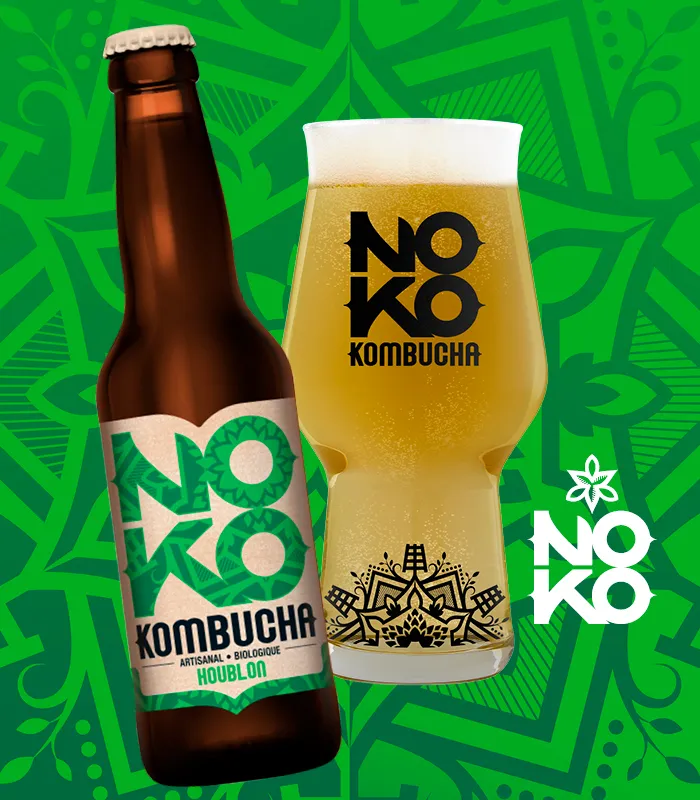 Noko houblon kombucha bio 33cl pétillant