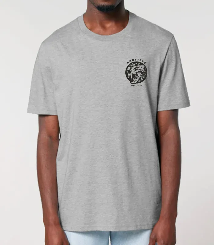 Anosteké Squelette t-shirt coton noir unisexe