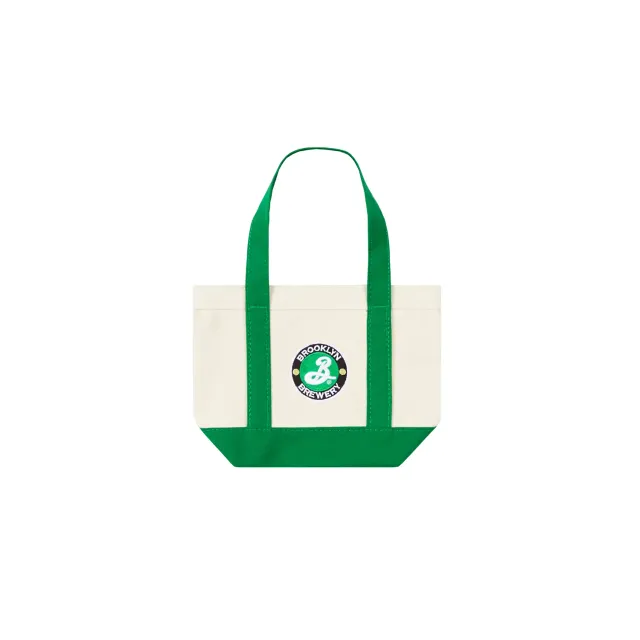 Brooklyn Brewery mini tote bag toile logo brodé