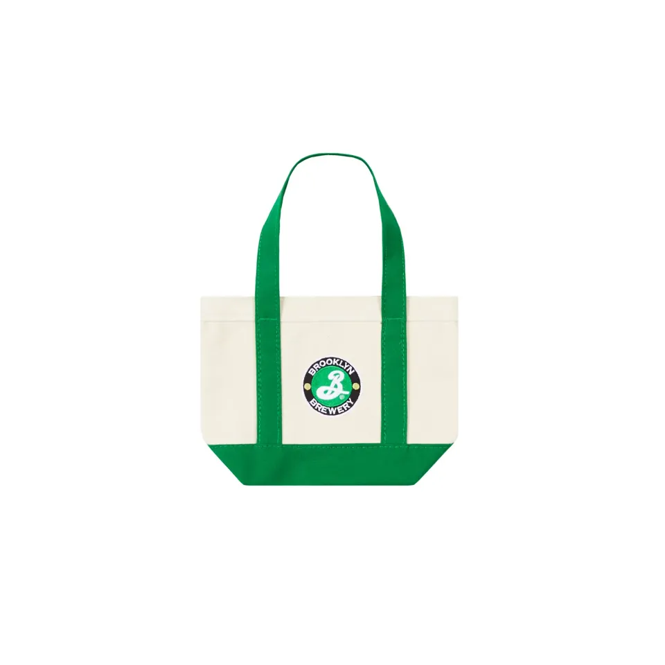 Brooklyn Brewery mini tote bag toile logo brodé