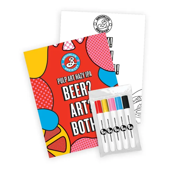 Brooklyn Pulp Art livre de coloriage + feutres