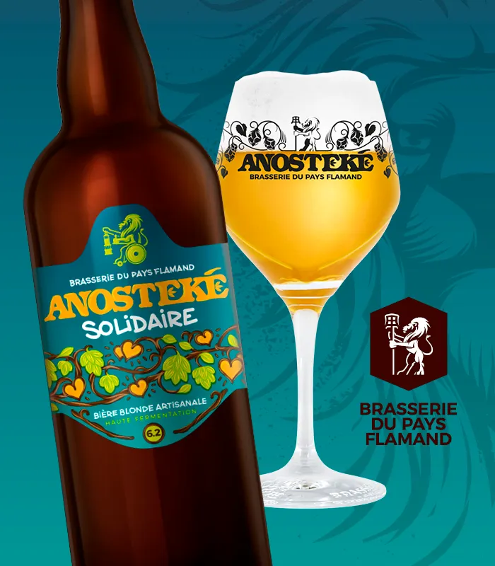 Anosteke Solidaire bière IPA triple bouteille fruitée