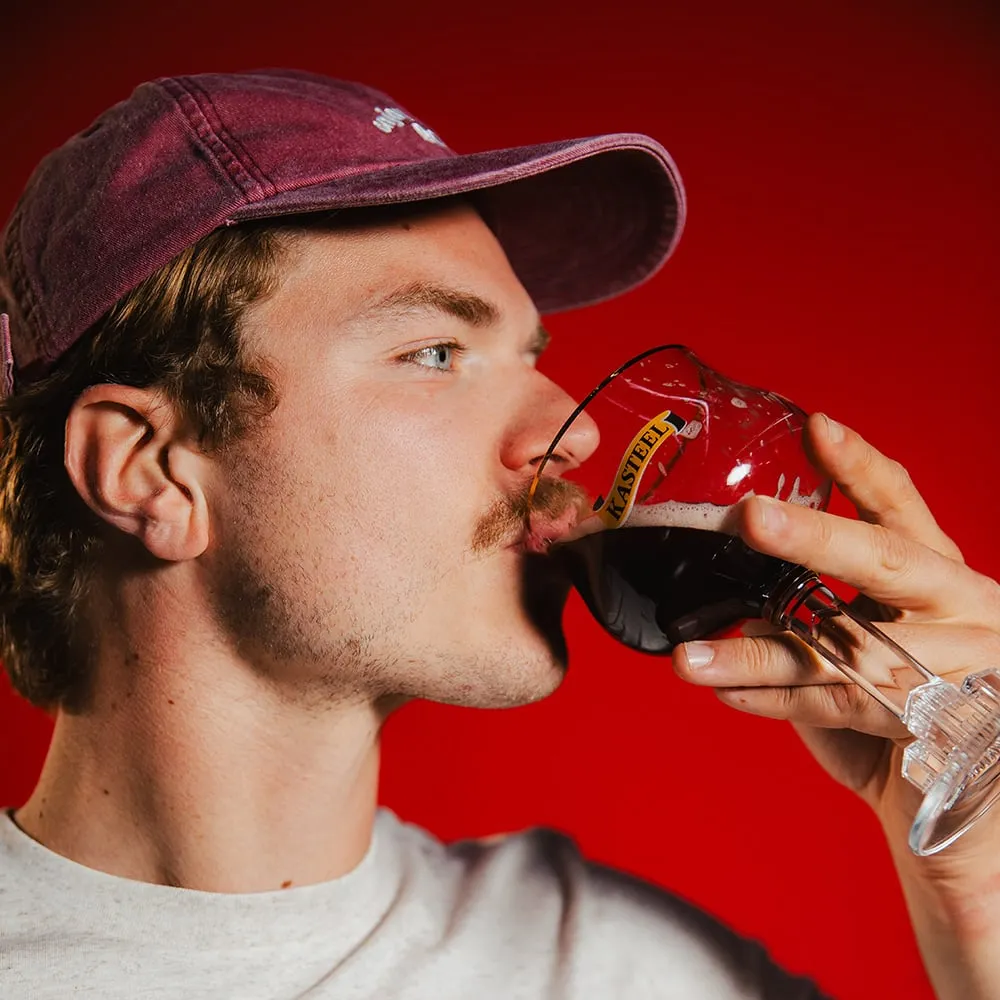 Kasteel Rouge Vintage casquette rouge coton lavé