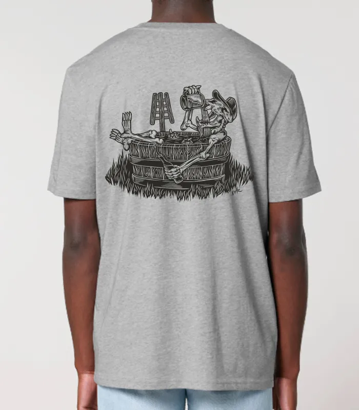 Anosteké Squelette t-shirt coton noir unisexe