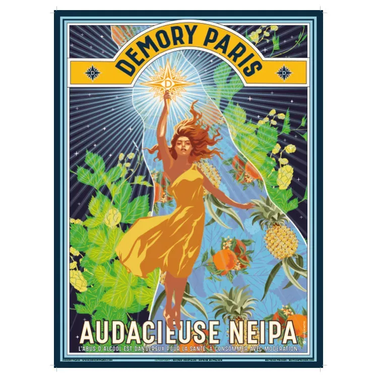 Demory Paris Audacieuse NEIPA affiche 30x40 encres végétales