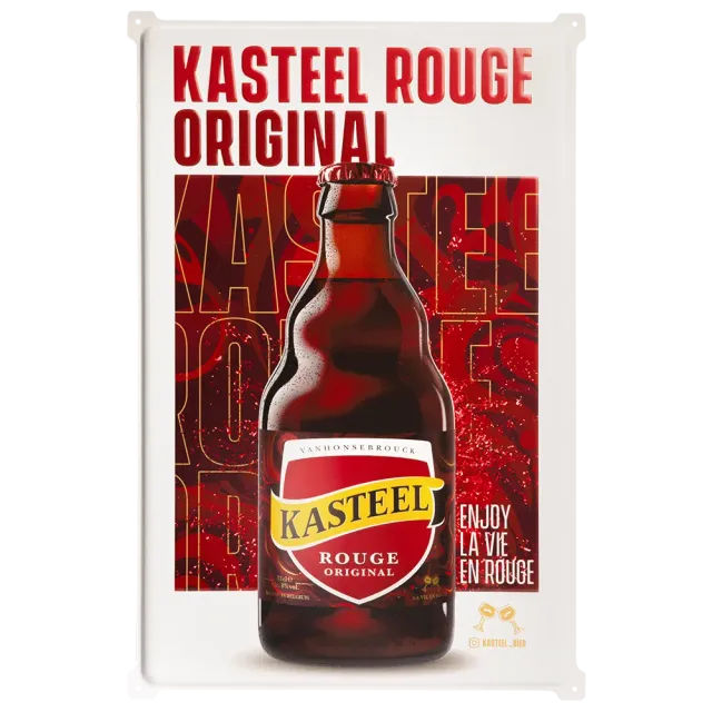 Kasteel Rouge plaque murale alu 40 x 60 cm