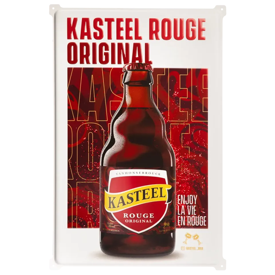 Kasteel Rouge plaque murale alu 40 x 60 cm