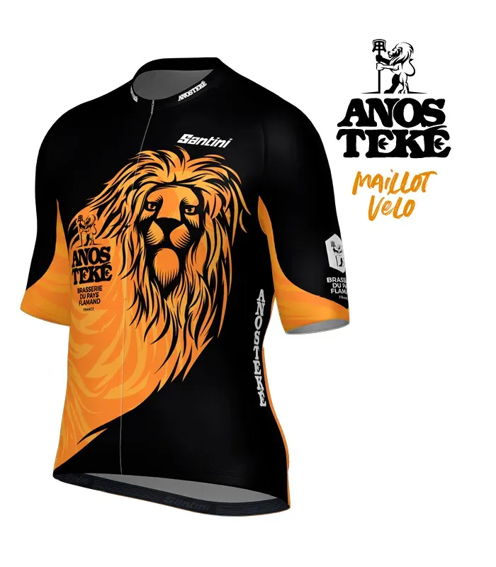Brasserie du Pays Flamand maillot vélo orange homme