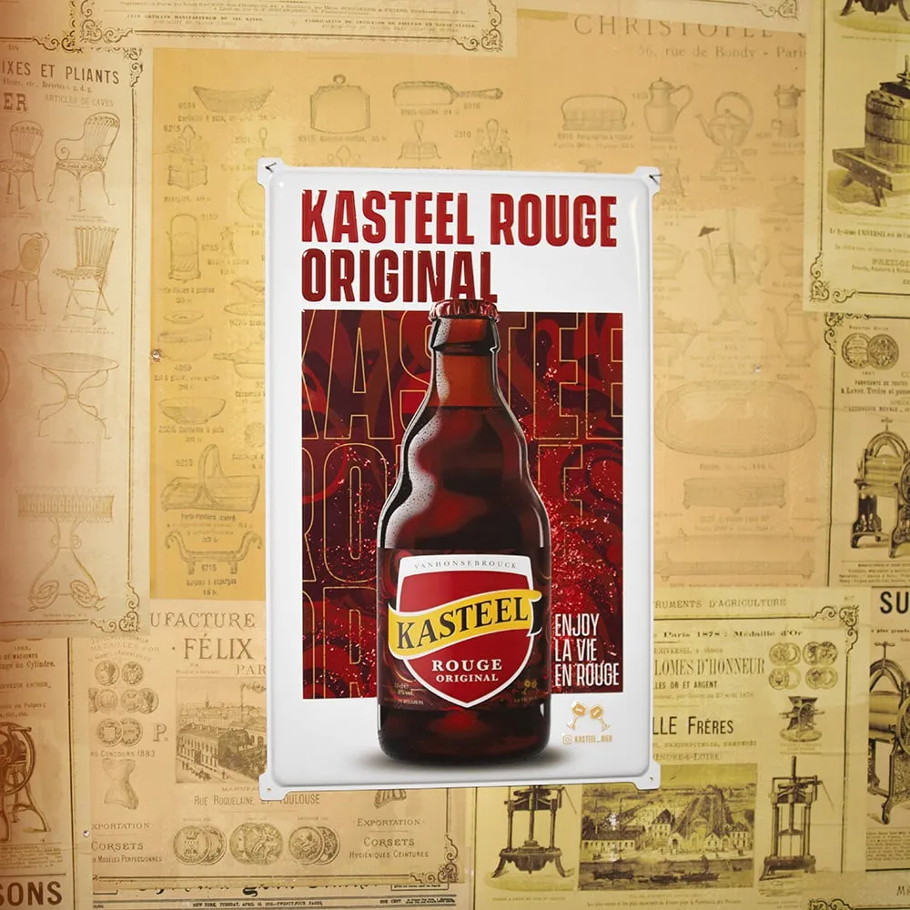 Kasteel Rouge plaque murale alu 40 x 60 cm