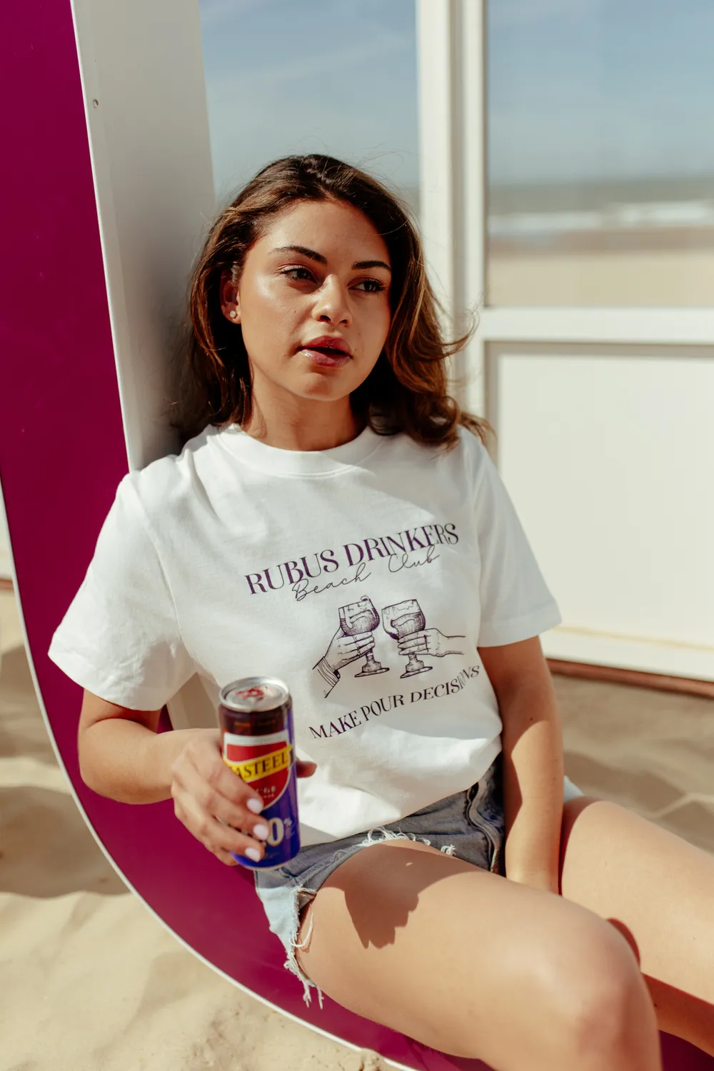 Kasteel Rubus Beach Club t-shirt unisexe oversize