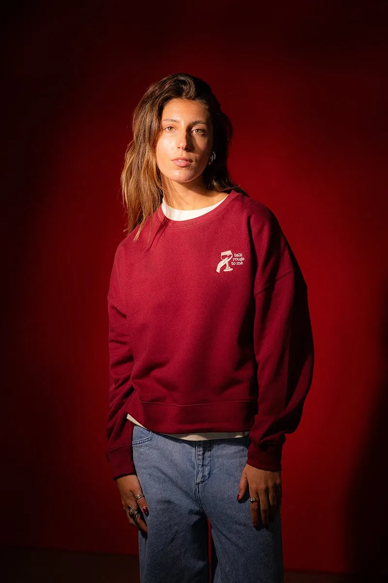 Kasteel Rouge sweat femme bordeaux coton bio