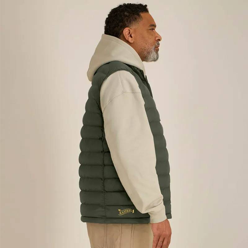 Kasteel Bodywarmer gilet kaki matelassé sans manches