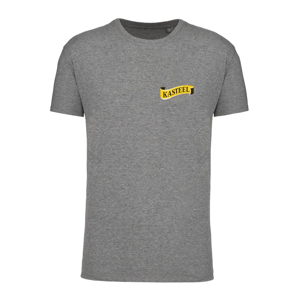 Kasteel T-shirt gris fanion coton bio taille homme