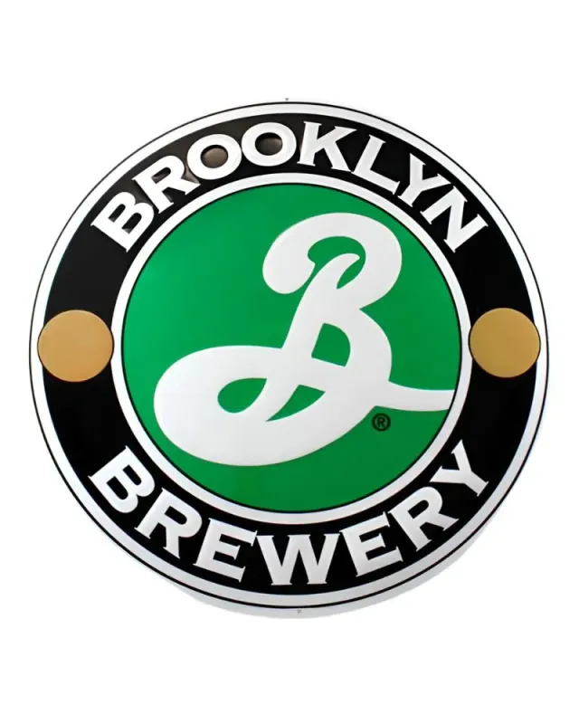 Brooklyn Brewery plaque métal ronde 38 cm déco bar