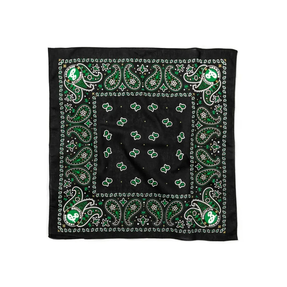 Brooklyn Brewery bandana foulard coton noir 54 cm