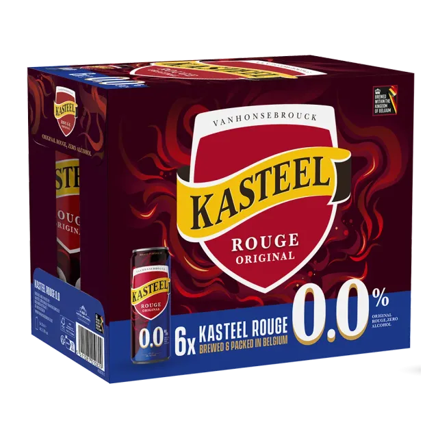 Kasteel Rouge 0.0 bière sans alcool 6x33 cl canette fruitée