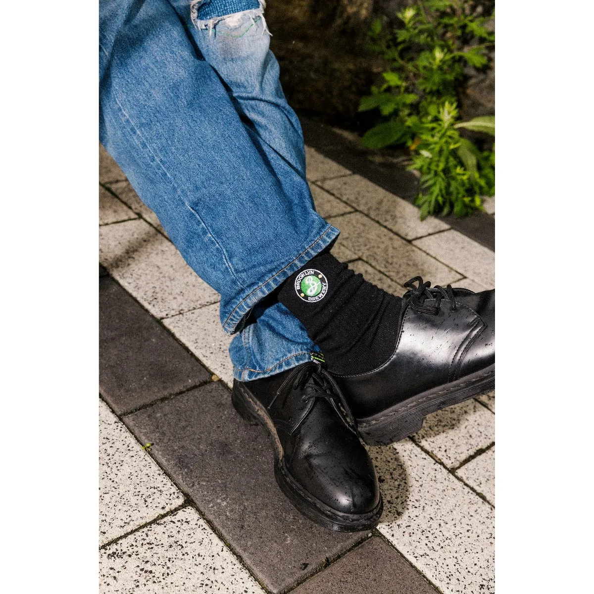 Brooklyn Brewery chaussettes noires coton taille unique