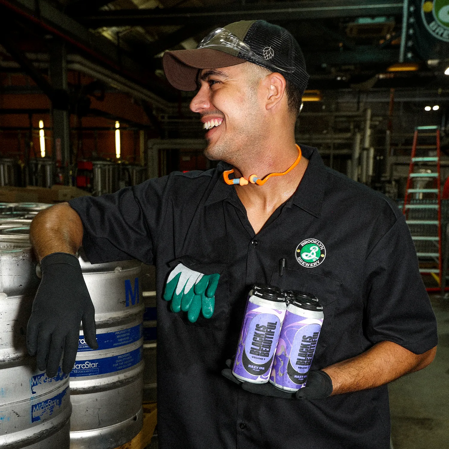 Brooklyn Brewery Brewer's Work Shirt chemise twill brodée