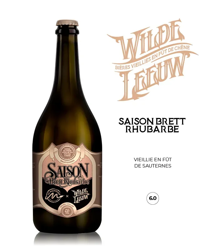 Wilde Leeuw Saison Brett Rhubarbe bière sour 75 cl
