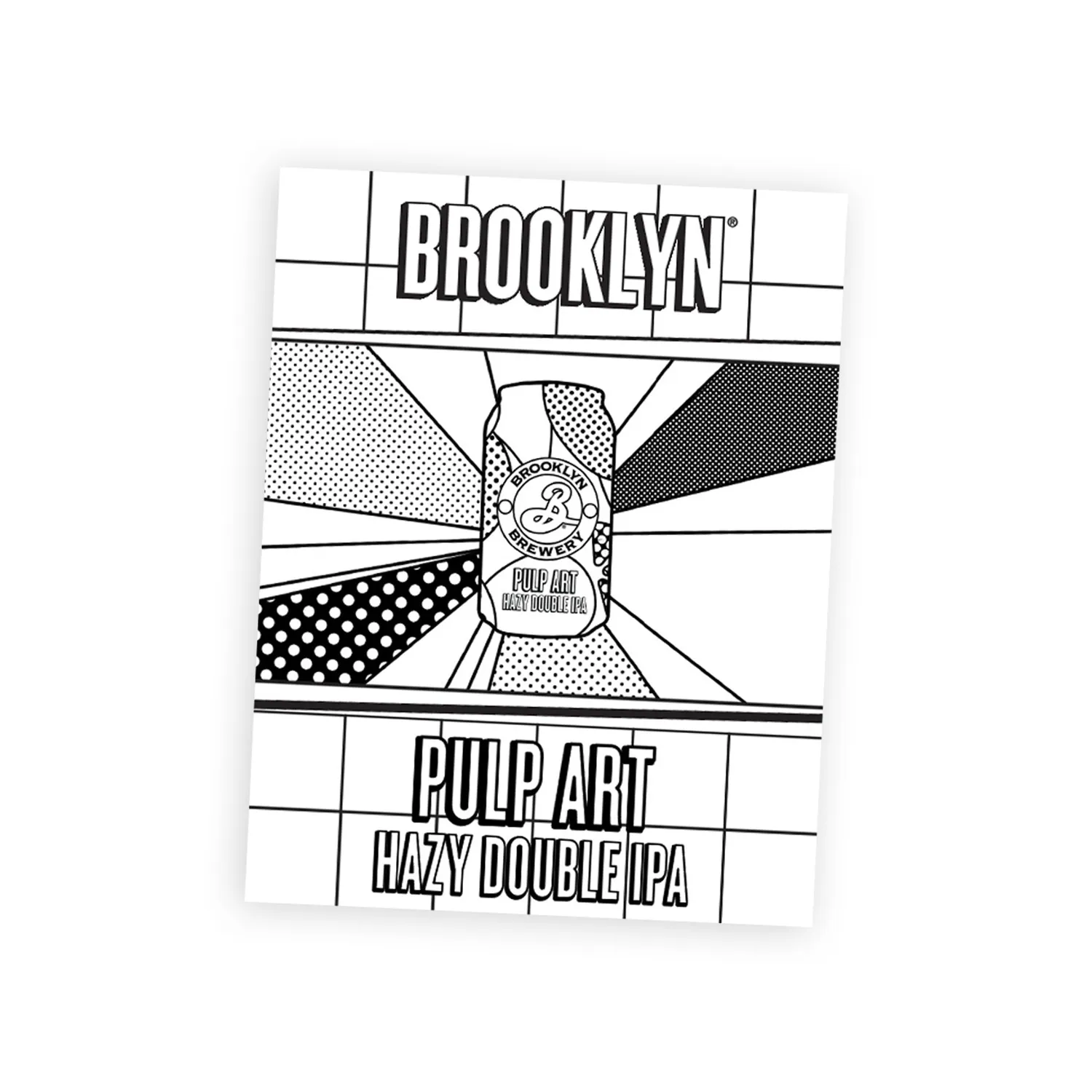 Brooklyn Pulp Art livre de coloriage + feutres