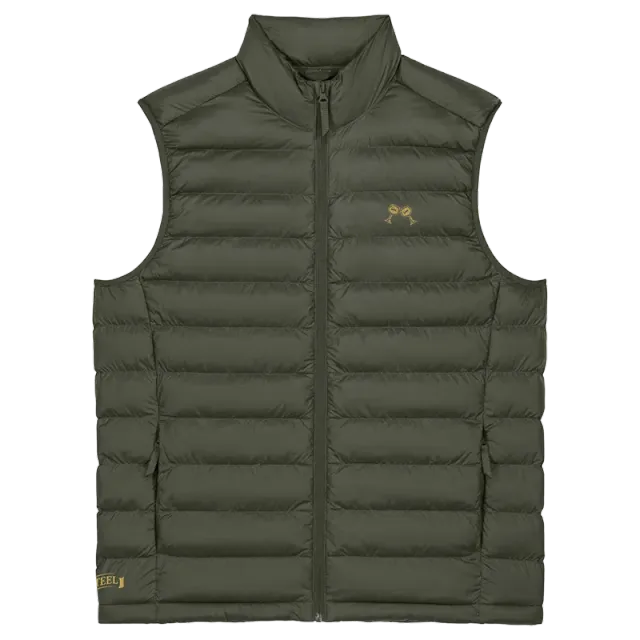 Kasteel Bodywarmer gilet kaki matelassé sans manches