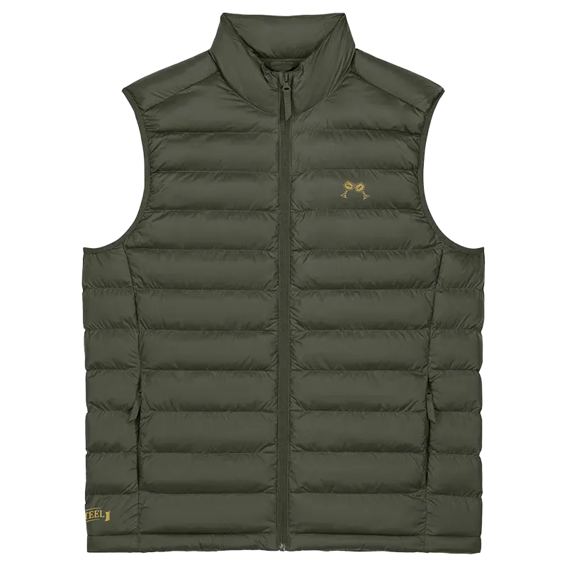 Kasteel Bodywarmer gilet kaki matelassé sans manches