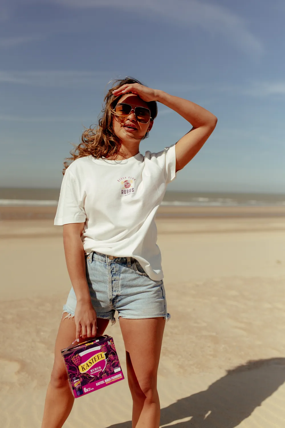Kasteel Rubus Beach Club t-shirt Beach Vibes coton bio