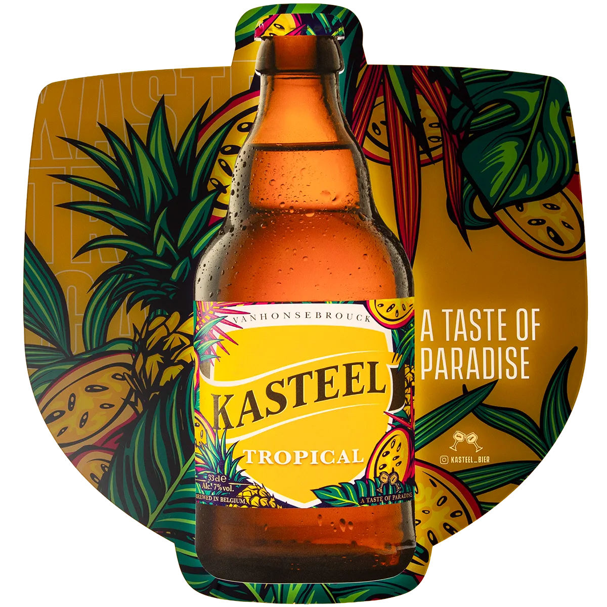 Kasteel Tropical enseigne LED murale 46 cm