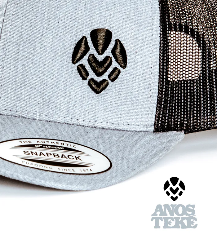Anosteké Casq’Anosteké casquette grise houblon