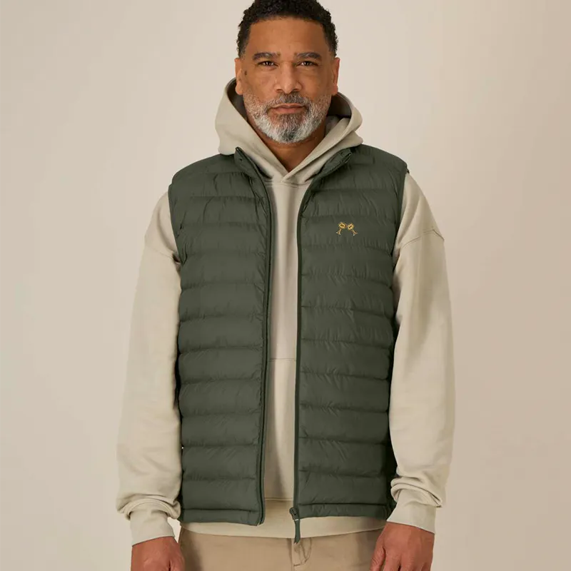 Kasteel Bodywarmer gilet kaki matelassé sans manches