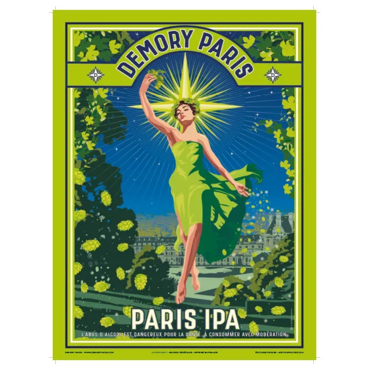 Demory Paris Paris IPA affiche 30x40cm