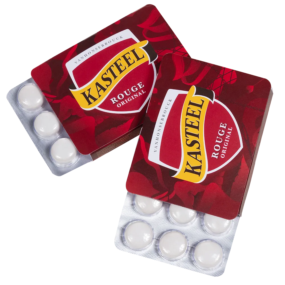 Kasteel Rouge Mentos chewing-gum cerise x12