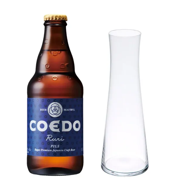 Coedo Ruri pils bière + verre Sghr Hour 333 ml pilsner