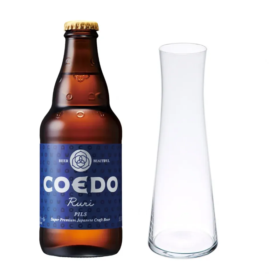 Coedo Ruri pils bière + verre Sghr Hour 333 ml pilsner