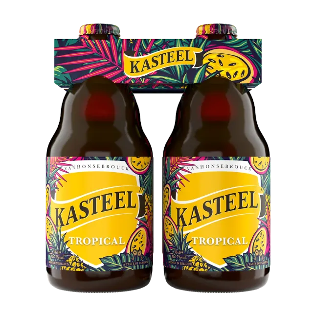 Kasteel Tropical bière blonde fruitée 7% lot de 4