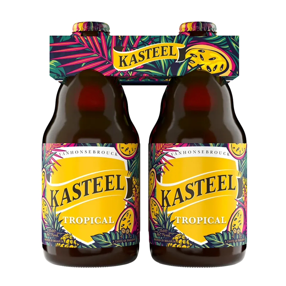 Kasteel Tropical bière blonde fruitée 7% lot de 4